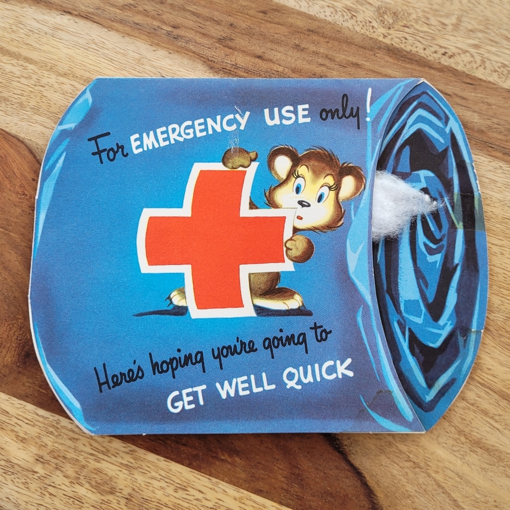 Vintage Get Well Soon greeting card
